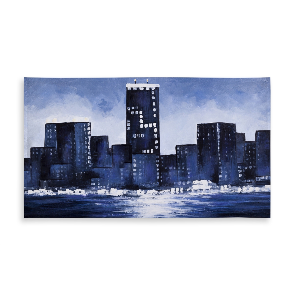 Picture of Begin Home Decor C1TCLRGEOH2MI9 58 x 102 in. Marine Blue City Indoor & Outdoor Tablecloth - Home Decor