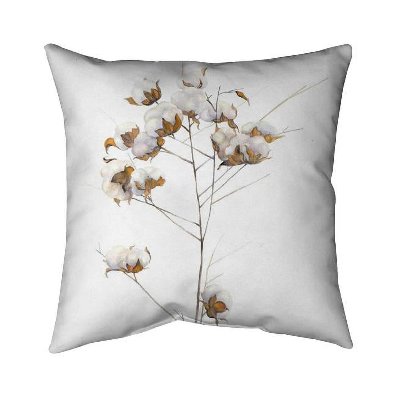 26 x 26 in. Cotton Flowers Branch-Double Sided Print Indoor Pillow