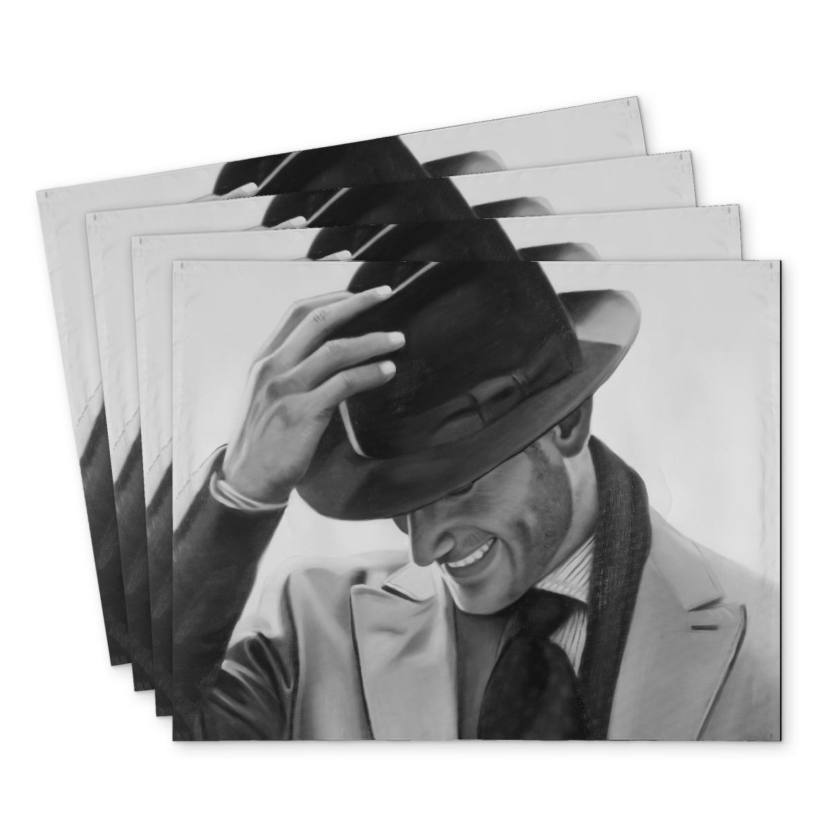 Picture of Begin Home Decor C4PP1418B2PRR8 14 x 18 in. Well-Dressed Man Polyester Placemat for Elegant Home Decor - Set of 4