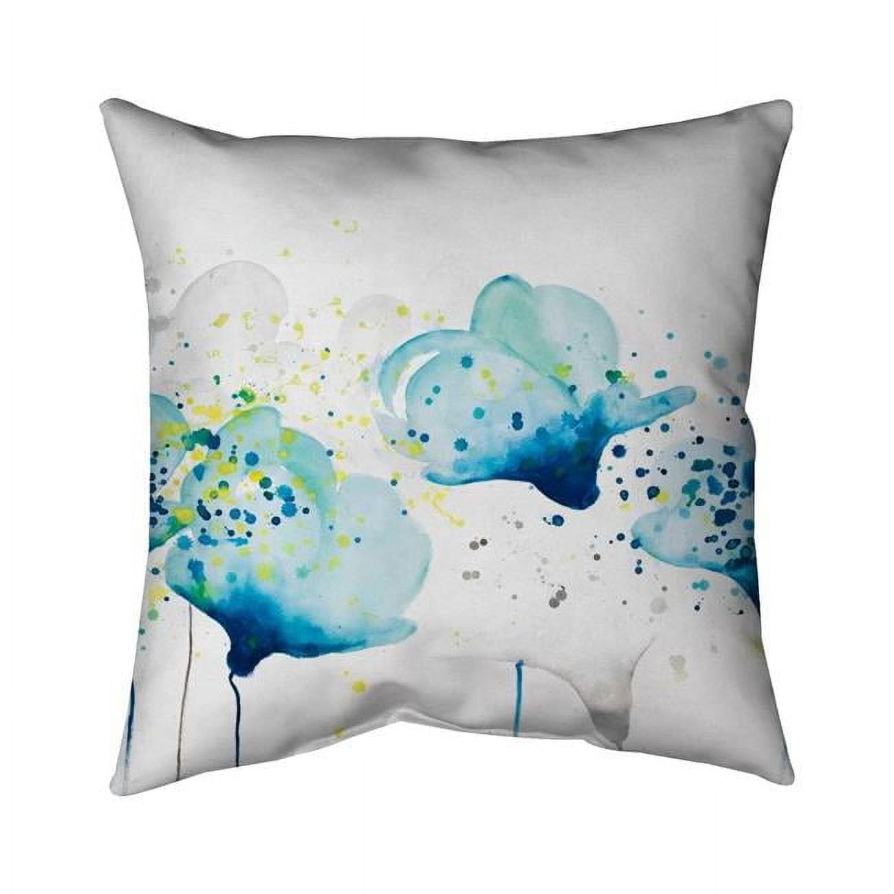 26 x 26 in. Dotted Paint Splash Flowers-Double Sided Print Indoor Pillow