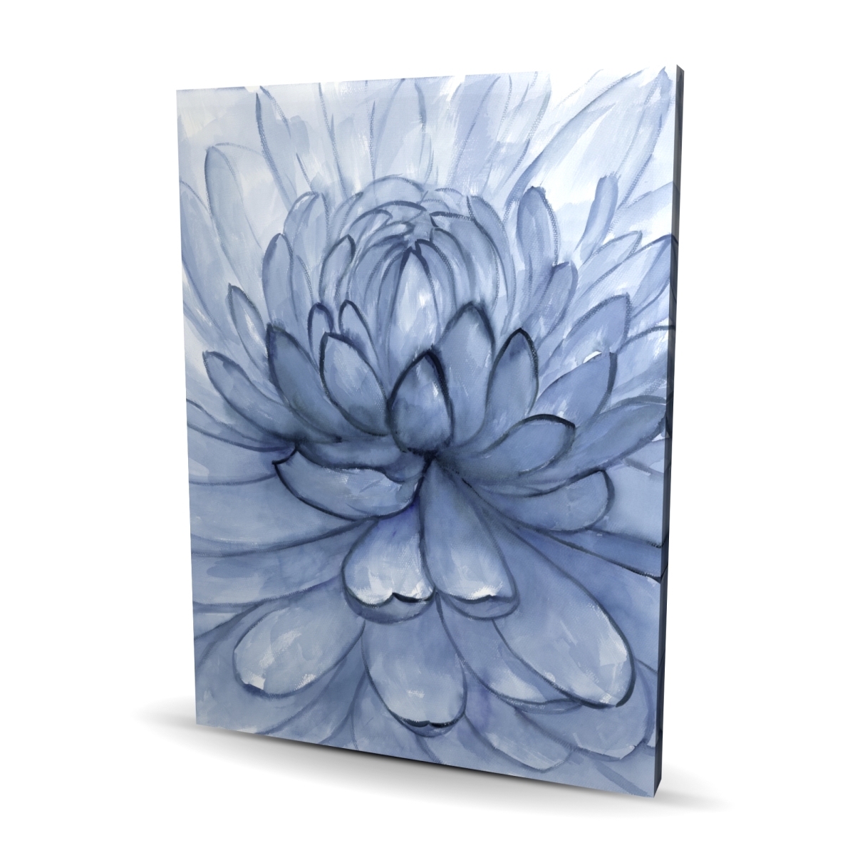 C1RC3648SFB5B0 36 x 48 in. Blue Petals Flower - Botanical Floral Canvas for Home Decor