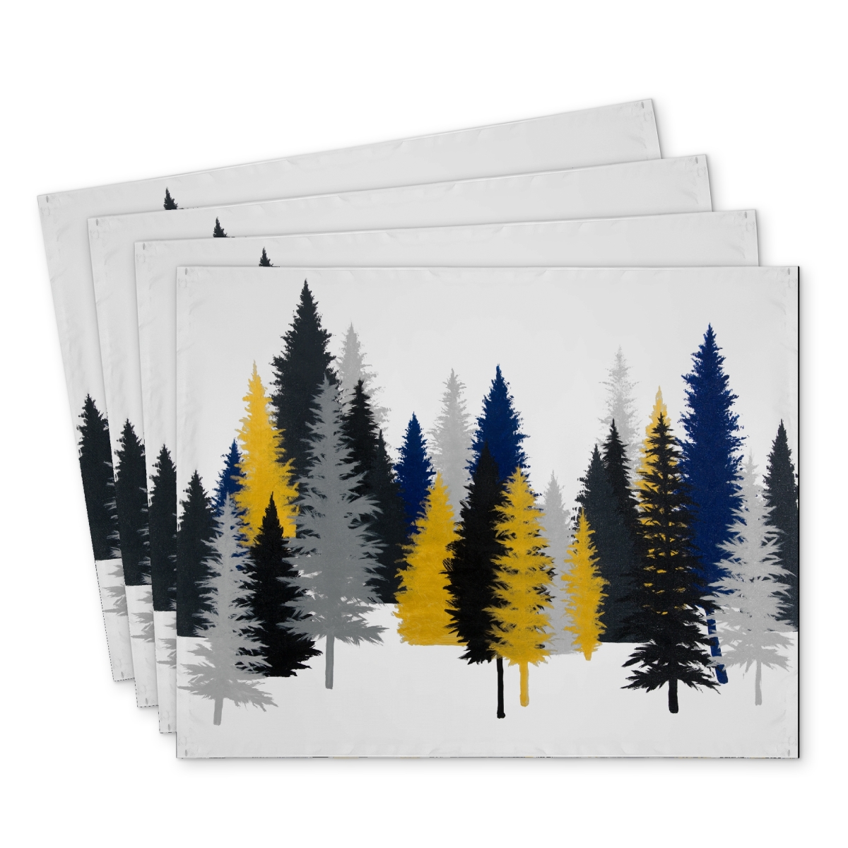 Picture of Begin Home Decor C4PP1418ZZRFCU 14 x 18 in. Golden Fir Polyester Placemat - Elegant Home Decor Accent - Set of 4