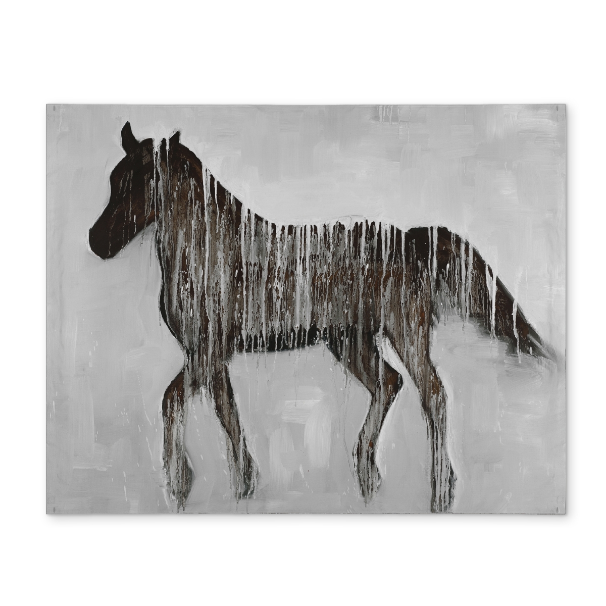 Picture of Begin Home Decor CPPM1418ZVUAUB 14 x 18 in. Gambading Abstract Horse Placemat - Farm Animals Decor