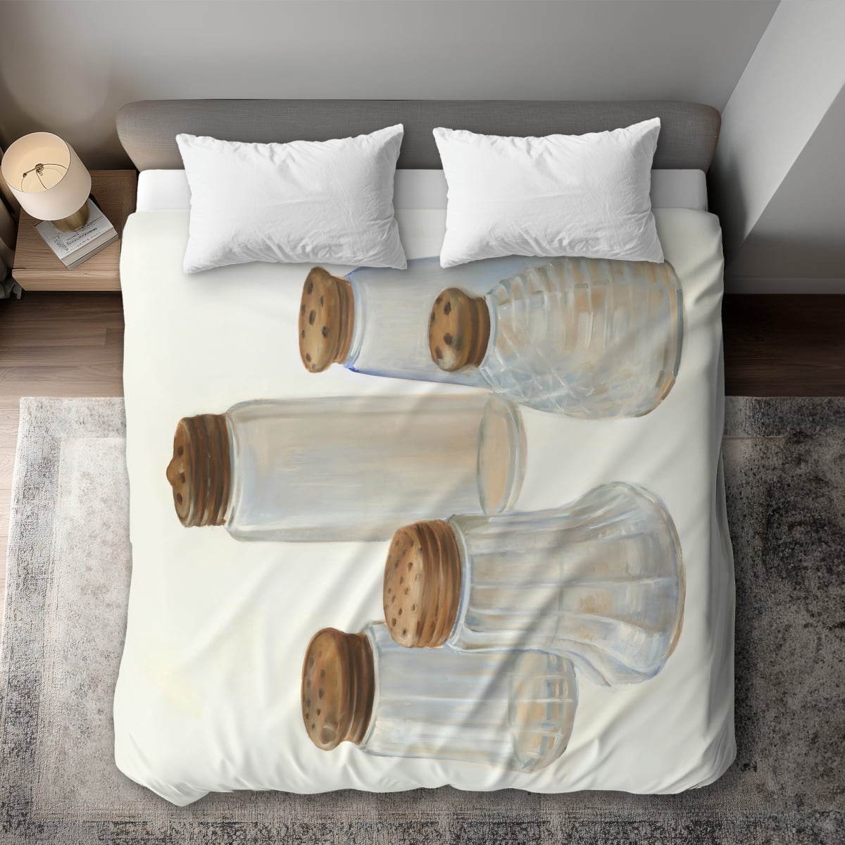C1DCKSW0DRDVI5 King Size Vintage Salt & Pepper Shaker - Object Gray Duvet Cover