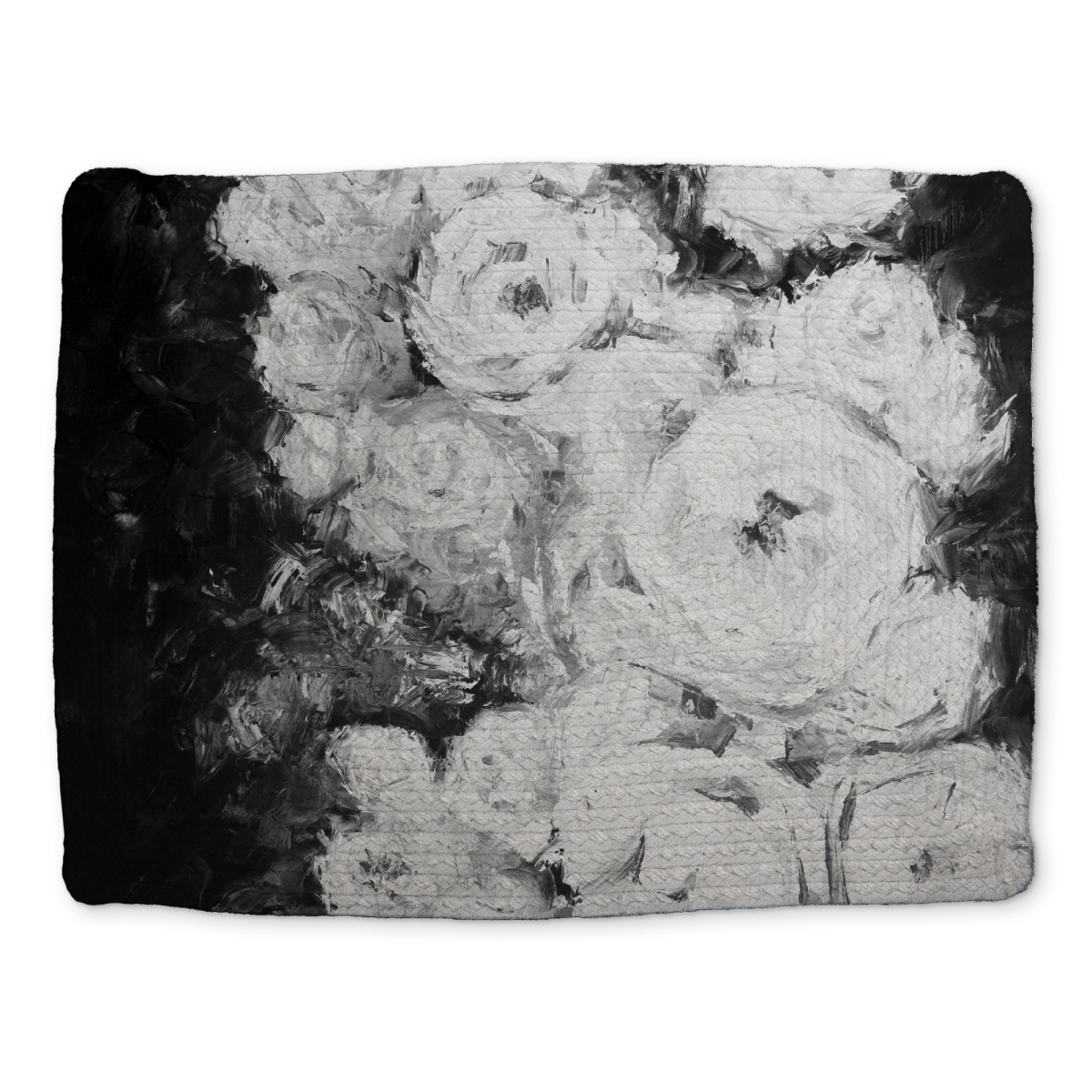 Picture of Begin Home Decor CBPM1418U5JVSU 14 x 18 in. Gray Botanical Monochrome Placemat - Monochrome Rose Garden