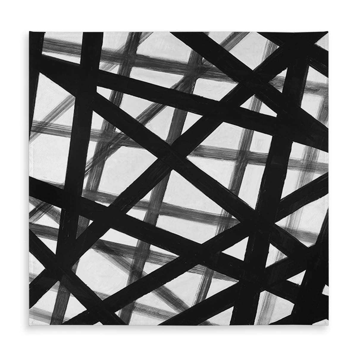 Picture of Begin Home Decor C1TC5858M6TR7T 58 x 58 in. Abstract Bold Lines Tablecloth - Contemporary Indoor Outdoor Decor