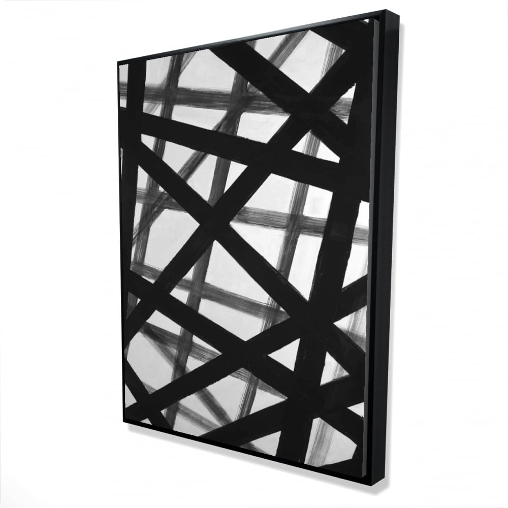 2081-4836-AB31 36 x 48 in. Abstract Bold Lines - Framed Canvas Office Decor for Home