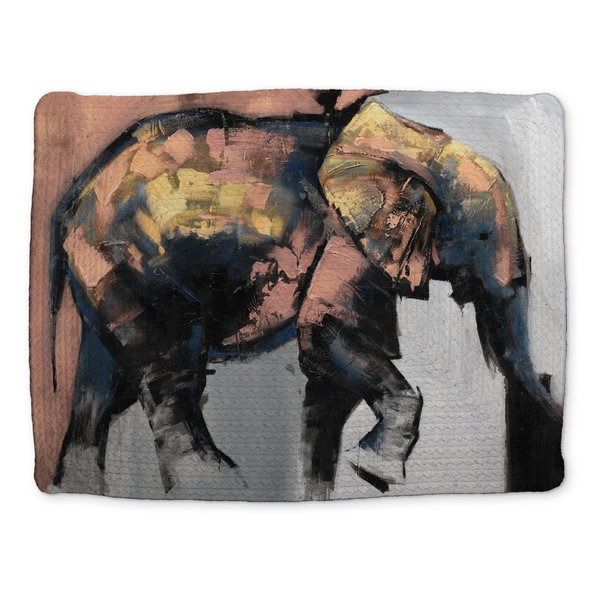 Picture of Begin Home Decor CBPM1418UUGHZL 14 x 18 in. Elephant Braided Polyester Placemat - Contemporary Home Decor