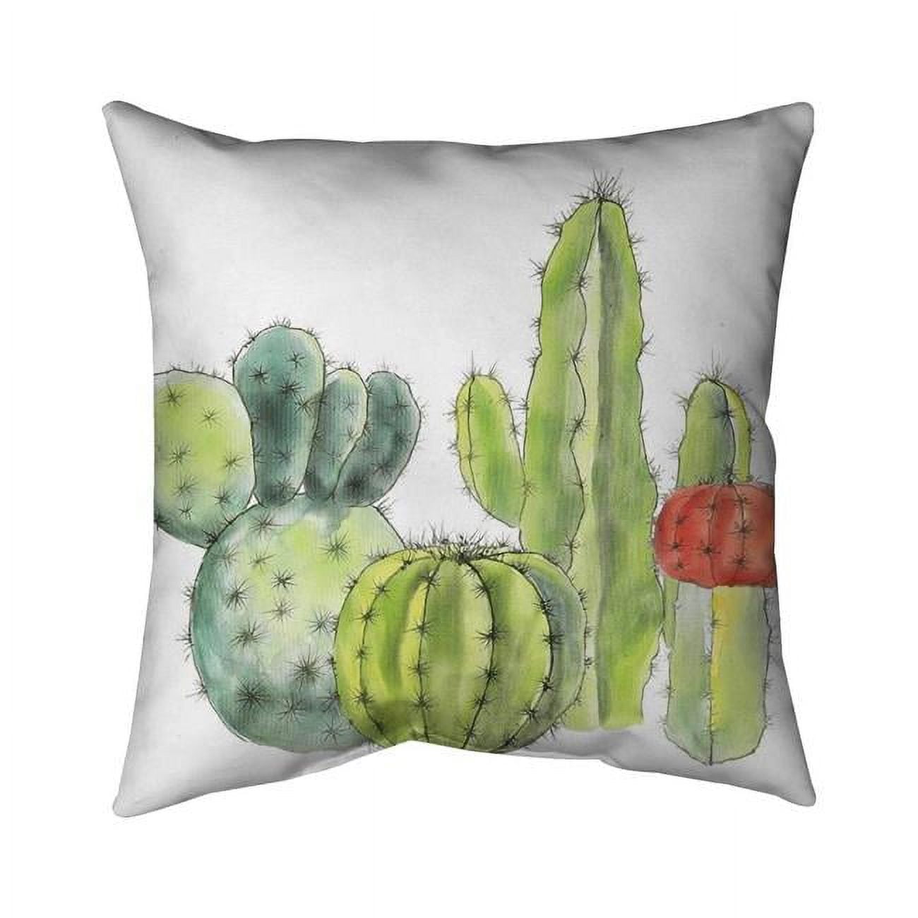 26 x 26 in. Gathering of Small Cactus-Double Sided Print Indoor Pillow