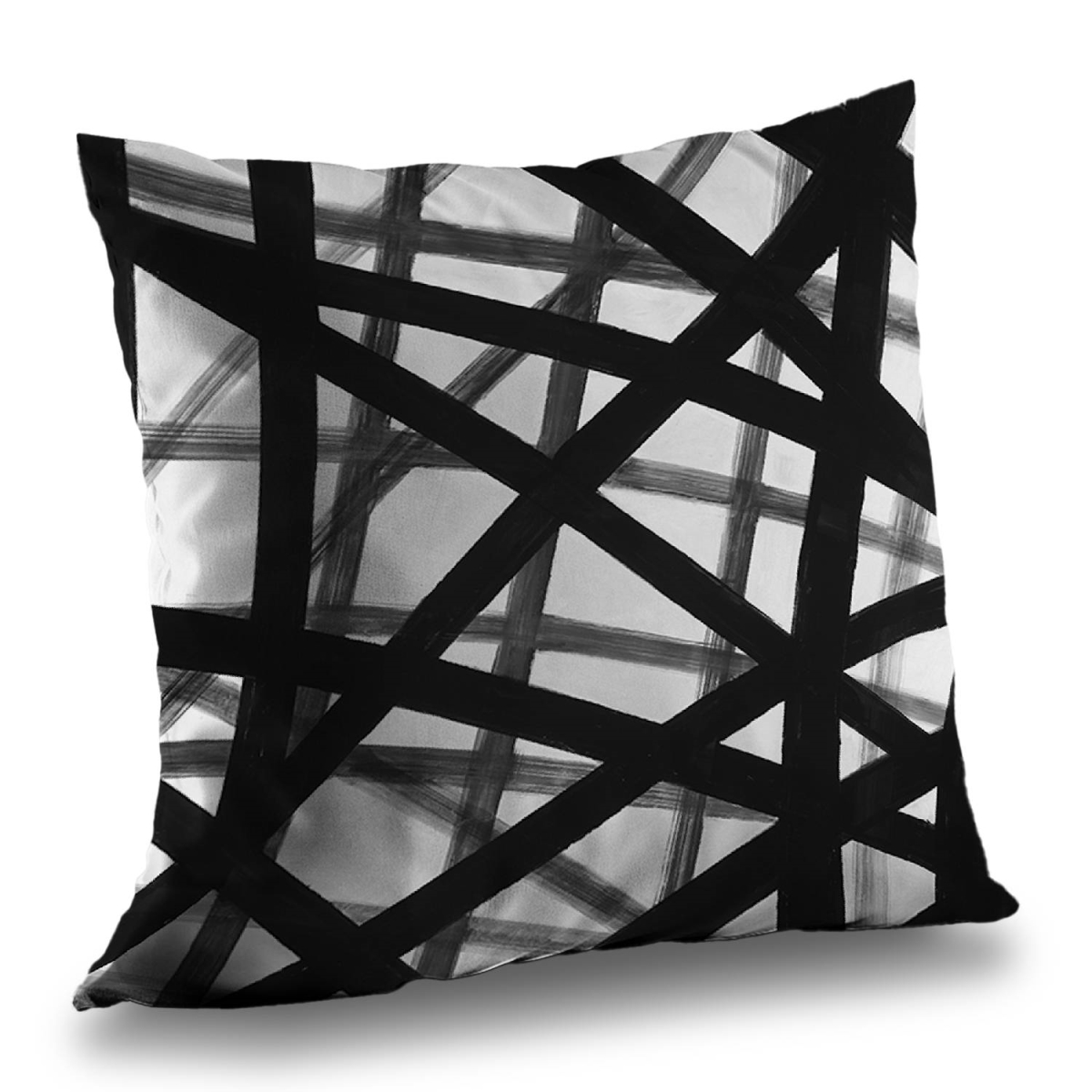 C1PT1414Q7ASYE 14 x 14 in. Abstract Bold Lines Throw Pillow - Contemporary Home Decor