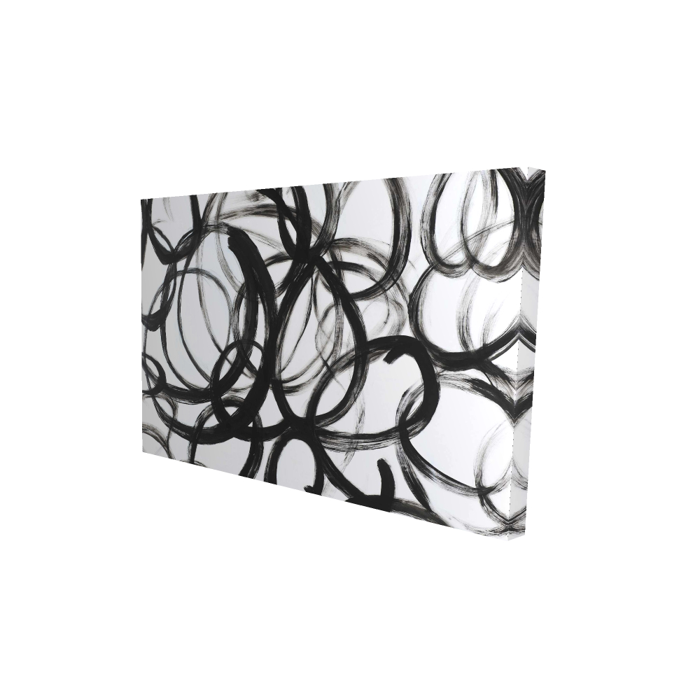2080-2436-AB32 24 x 36 in. Abstract Curly Lines - Bedroom Pattern Canvas for Home Decor