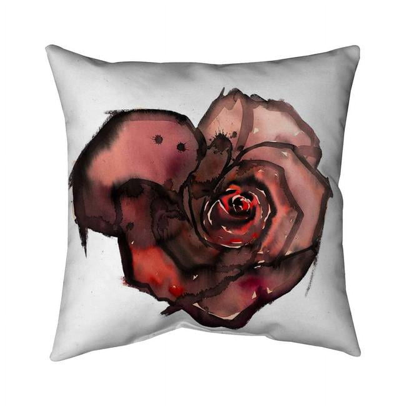 26 x 26 in. Dark Rose-Double Sided Print Indoor Pillow