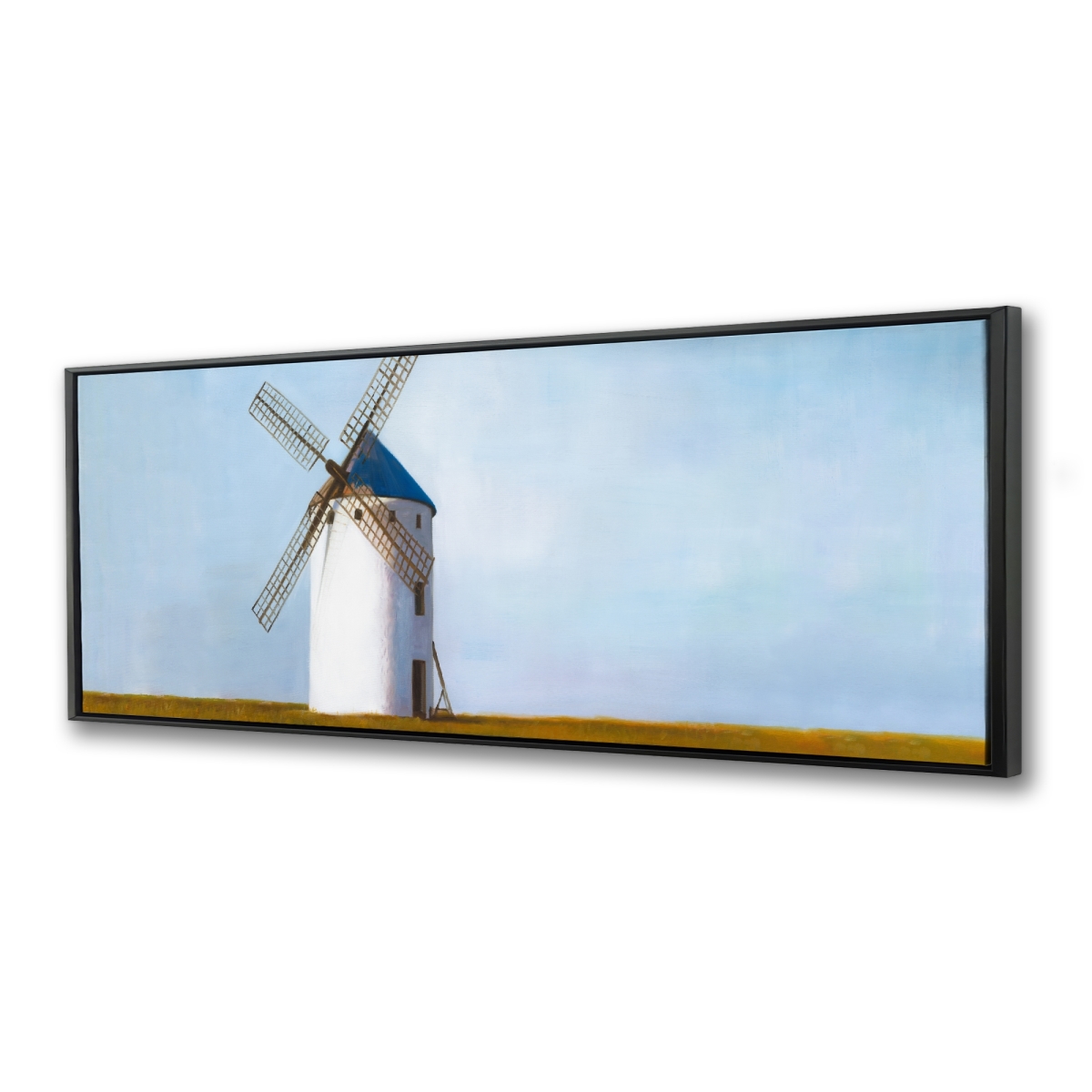 C1FC1648W5XAZA 16 x 48 in. Big Windmill - Rustic Framed Canvas for Home Decor - Landscapes