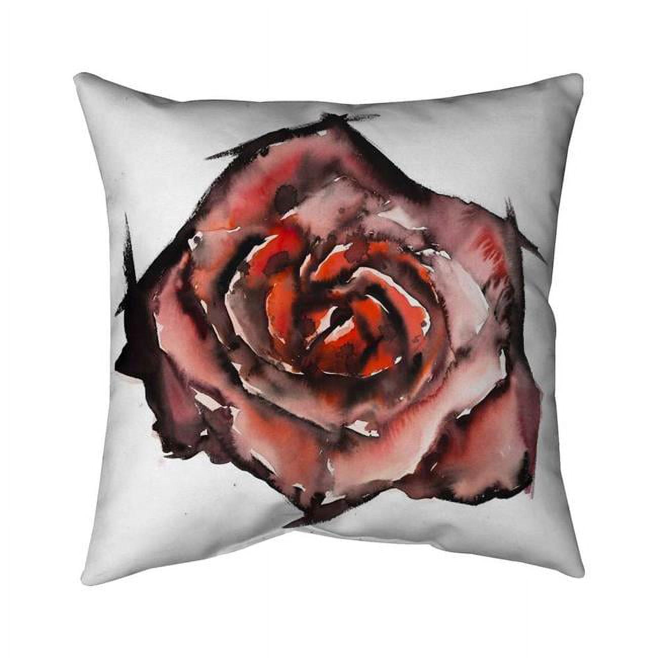 26 x 26 in. Watercolor Rose-Double Sided Print Indoor Pillow