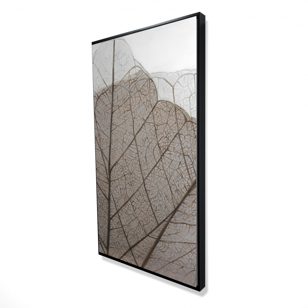 2081-4824-FL377 24 x 48 in. Translucent Dried Leaves - Hyperrealist Office Canvas Decor