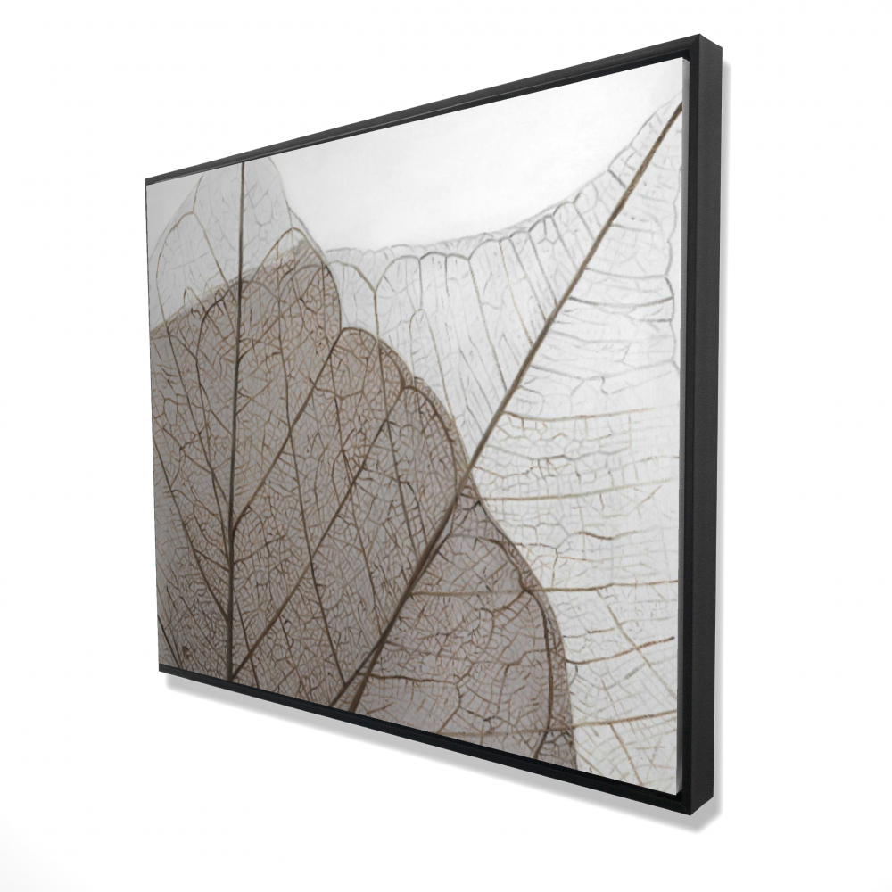 2081-4860-FL377 48 x 60 in. Translucent Dried Leaves Canvas - Hyperrealist Home Decor
