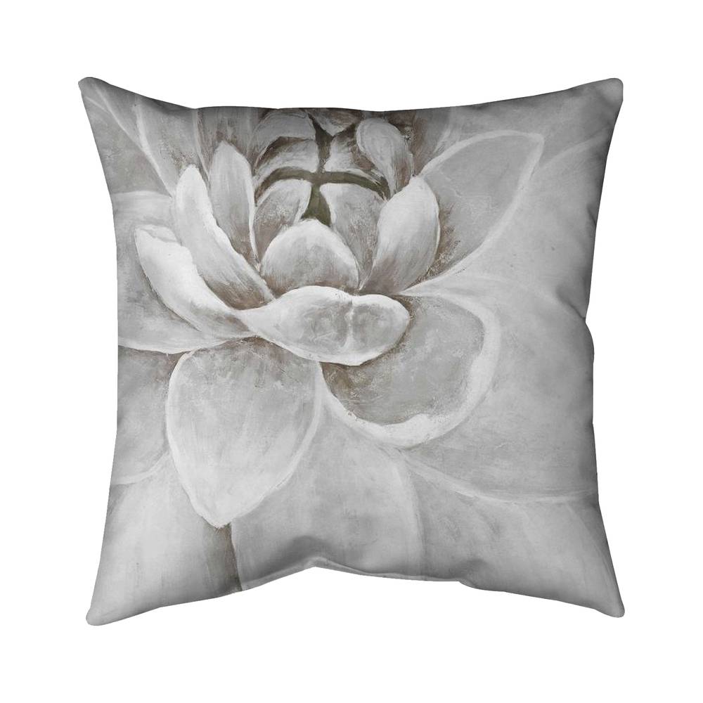 5541-1616-FL88-1 16 x 16 in. Delicate White Chrysanthemum Modern Botanical Pillow Decor