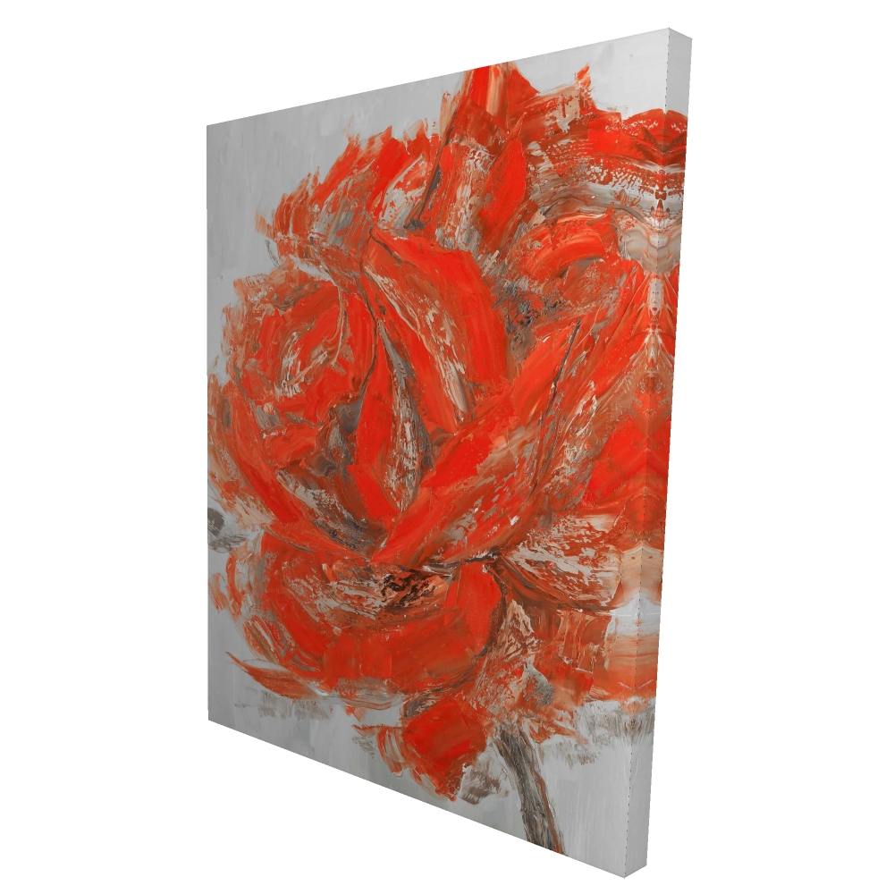 2080-4836-FL177 36 x 48 in. Abstract Rose - Floral Botanical Canvas for Home Decor