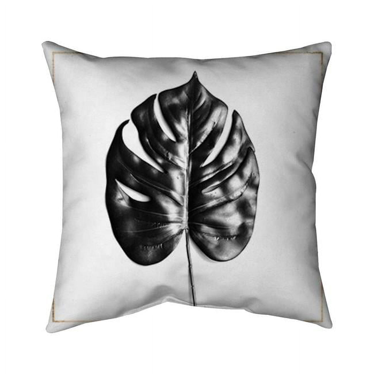 26 x 26 in. Split Leaf Philodendron with Gold Lines-Double Sided Print Indoor Pillow