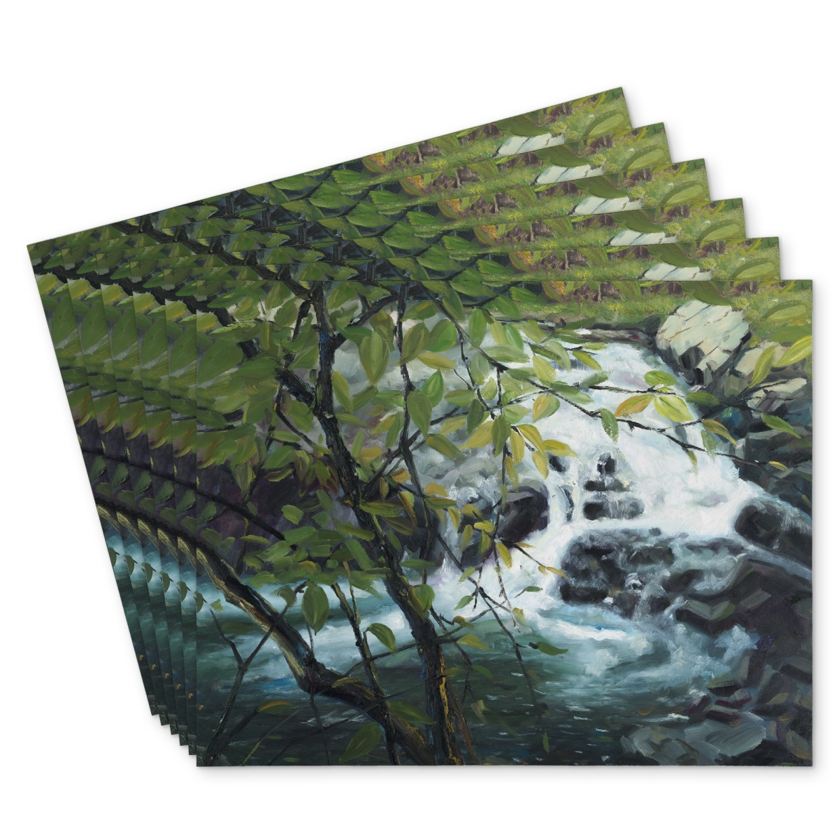 Picture of Begin Home Decor C6PP141890QWO1 14 x 18 in. Peaceful Fall Polyester Placemat for Cozy Home Decor - Set of 6