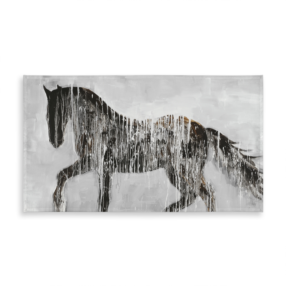 Picture of Begin Home Decor C1TCLRGEOEF0PH 58 x 102 in. Horse Brown Silhouette Tablecloth - Indoor & Outdoor Farm Decor