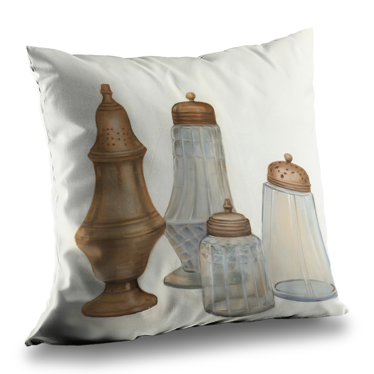 C1PC14145L8XES 14 x 14 in. Antique Salt & Pepper Shaker - Beige Kitchen Throw Decor