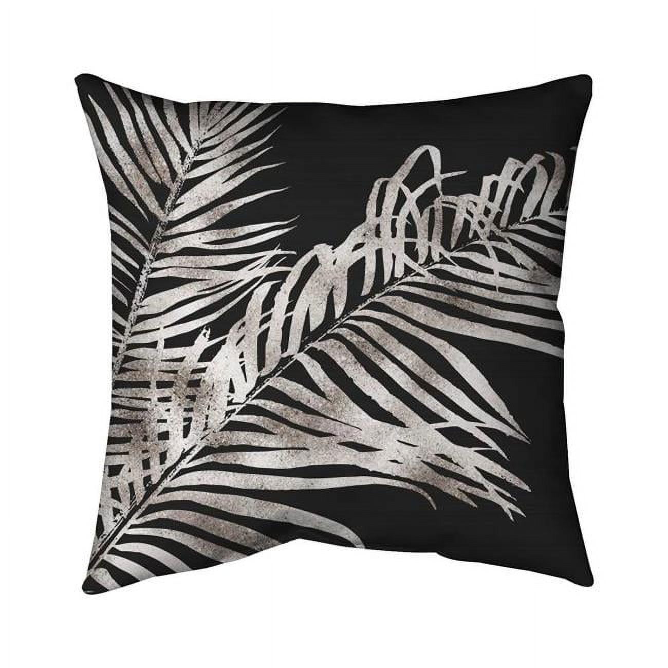 26 x 26 in. Tropical Gold Leaves-Double Sided Print Indoor Pillow