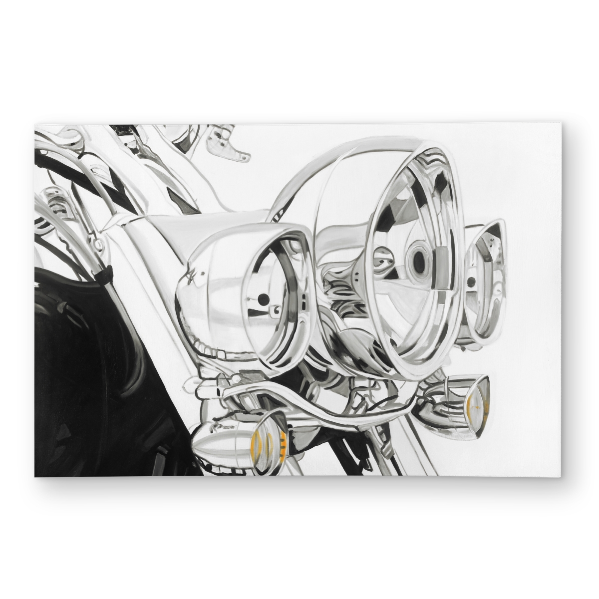 C1ROAR46TXFHA7 4 x 6 ft. Motorcycle Light Vintage Outdoor Rug - Man Cave Home Decor - Rectangle