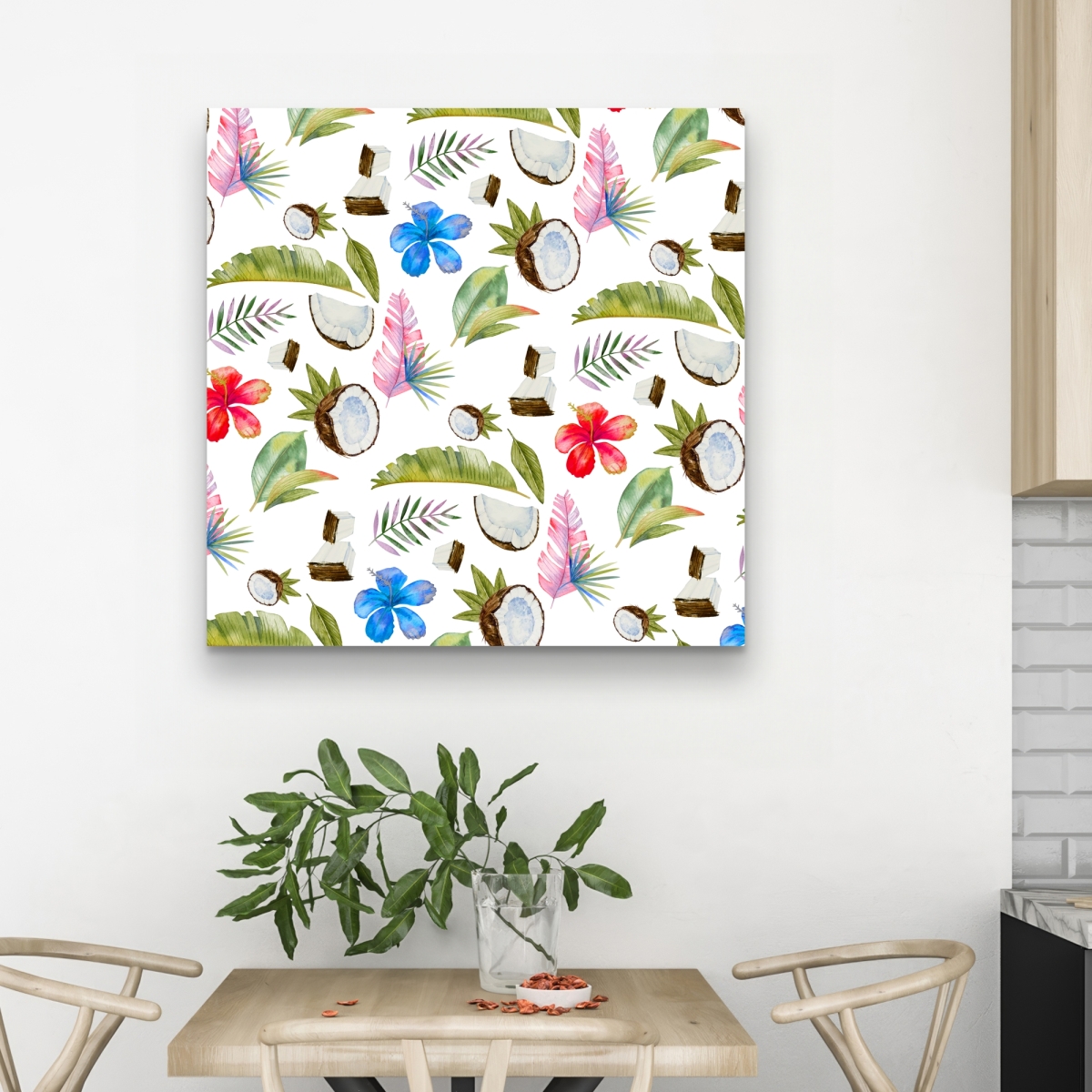 C1RC3232QG97T6 32 x 32 in. Tropical Pattern - Gastronomy Exotic Canvas for Home Decor
