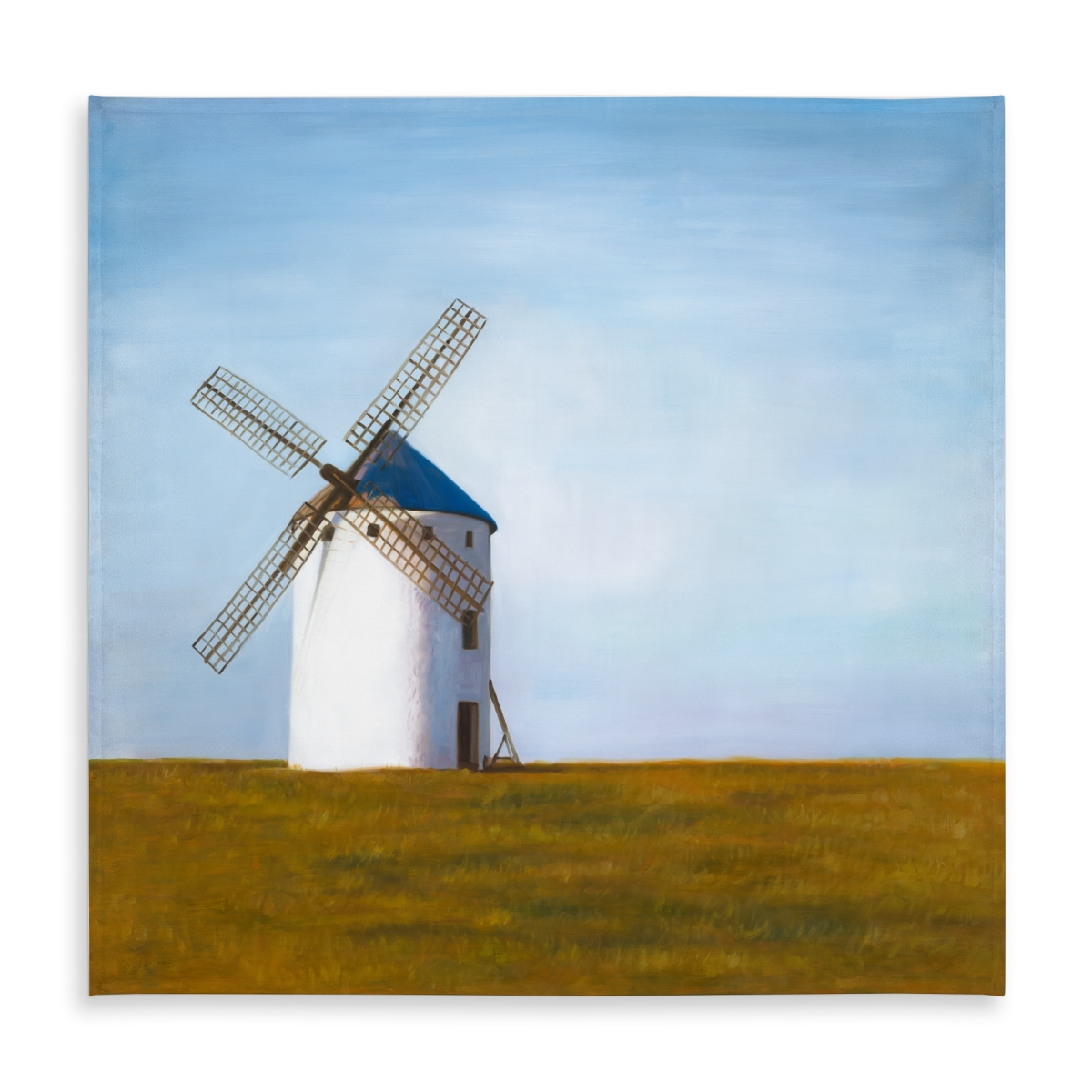 Picture of Begin Home Decor C1TC5858D1ECB7 58 x 58 in. Big Windmill Blue Tablecloth - Indoor & Outdoor Living Room Decor