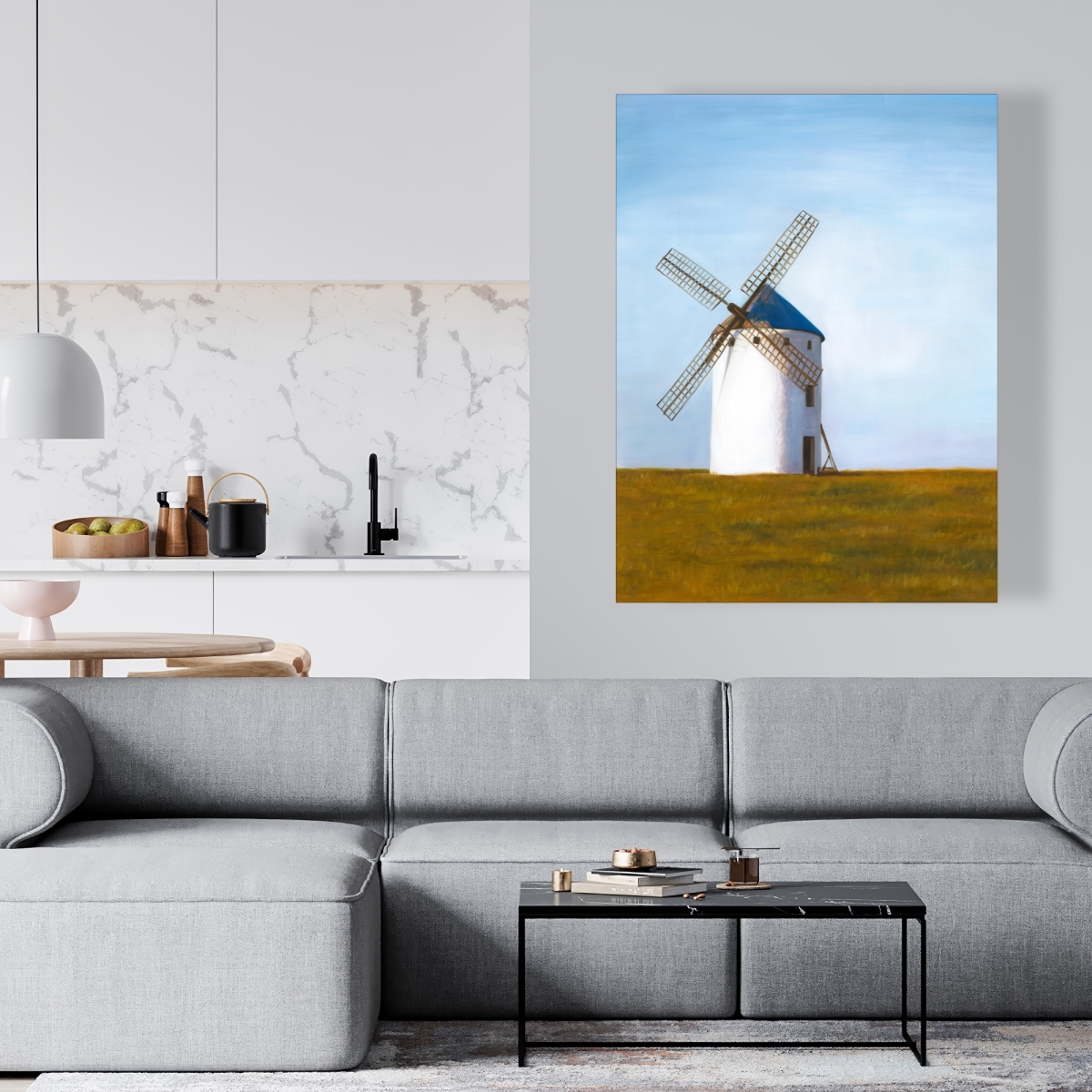 C1RC3648NBW6UG 36 x 48 in. Big Windmill - Rustic Building Canvas for Home Decor