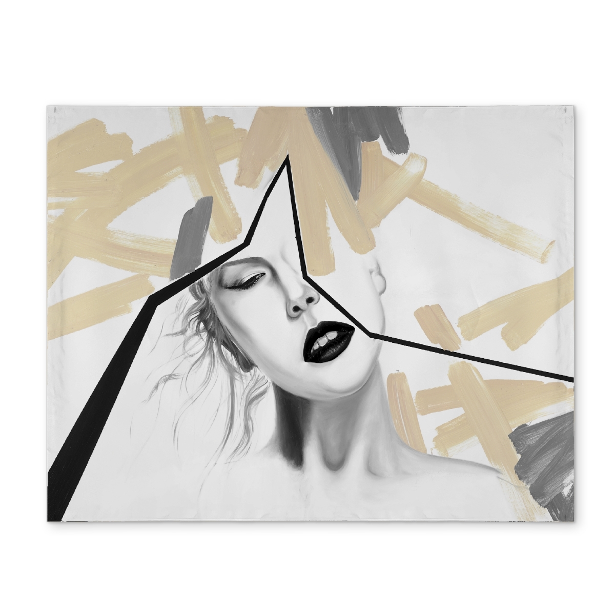 Picture of Begin Home Decor CPPM1418B19U20 14 x 18 in. Gray Beauty Bedroom Placemat - Divided Woman Home Decor