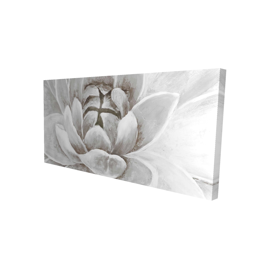 2080-2448-FL88-1 24 x 48 in. Delicate White Chrysanthemum - Modern Floral Canvas Art