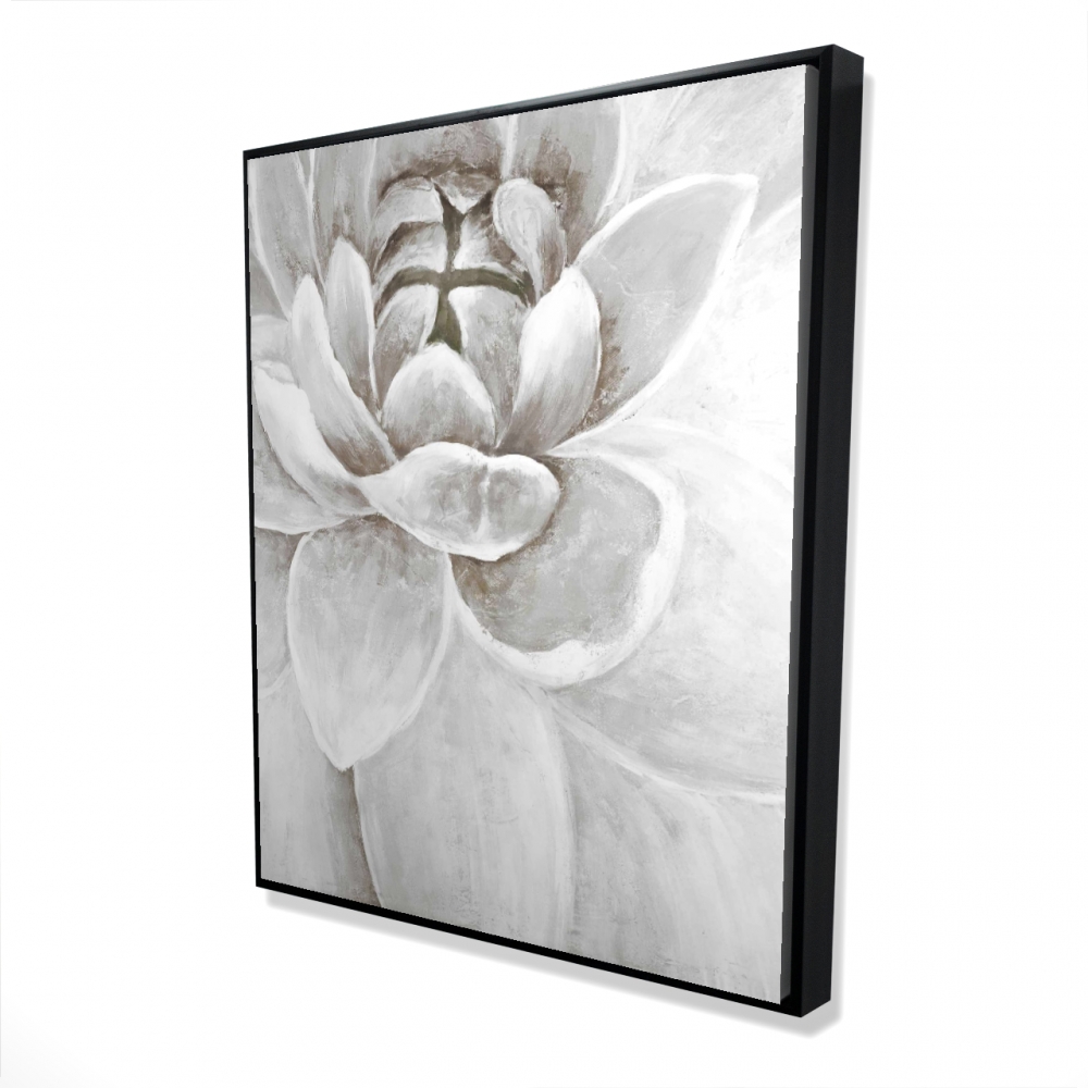 2081-6048-FL88-1 48 x 60 in. Delicate White Chrysanthemum Canvas - Modern Bedroom Decor