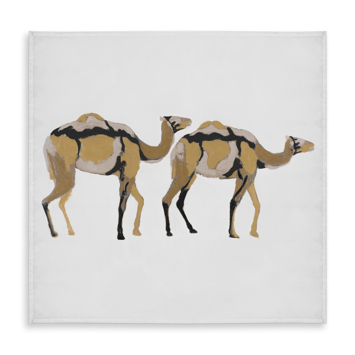 Picture of Begin Home Decor C1TC585801T132 58 x 58 in. Two Abstract Dromedaries Tablecloth - Indoor & Outdoor Decor