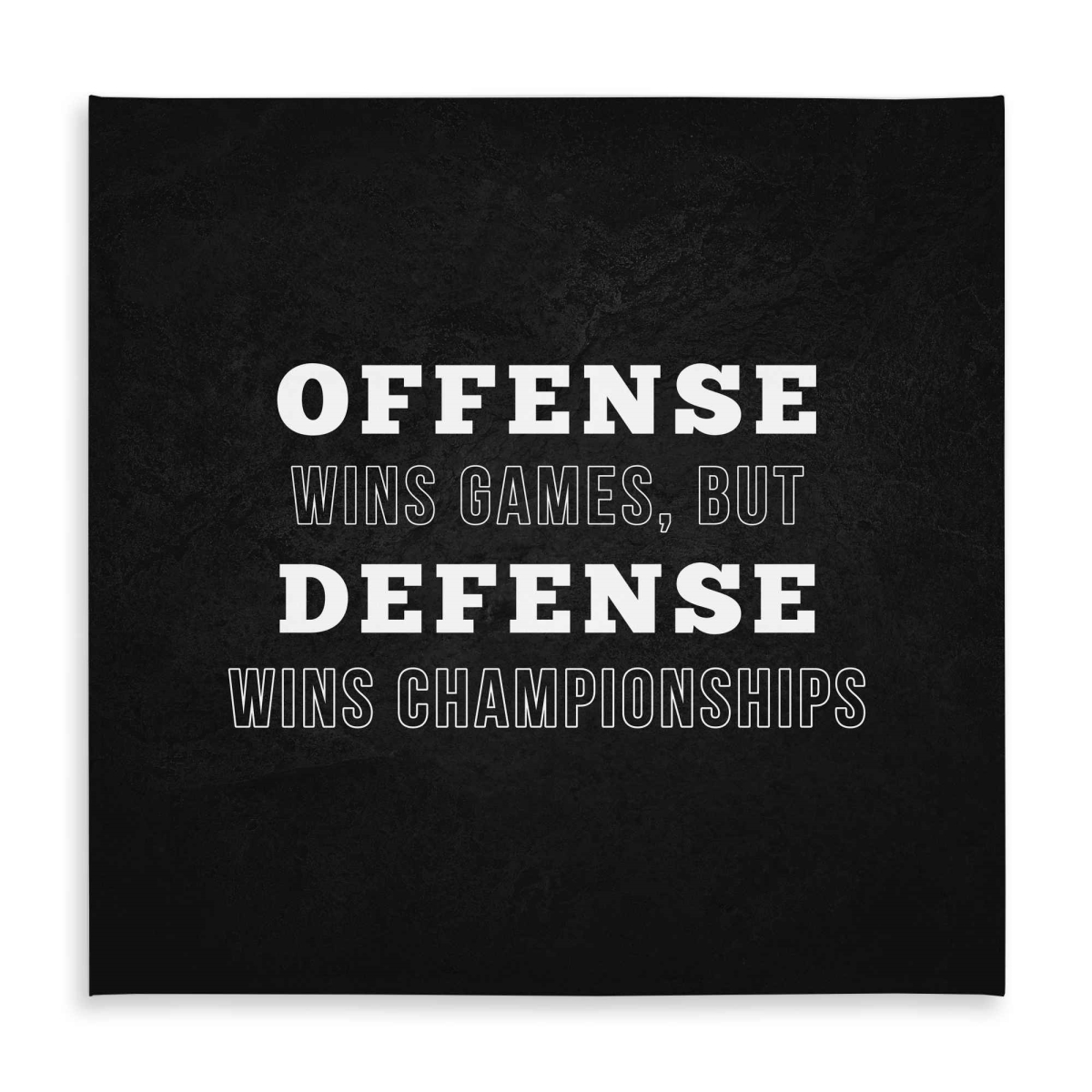 Picture of Begin Home Decor C1TC5858448G4W 58 x 58 in. Offense Wins Games Tablecloth - Motivational Home Decor