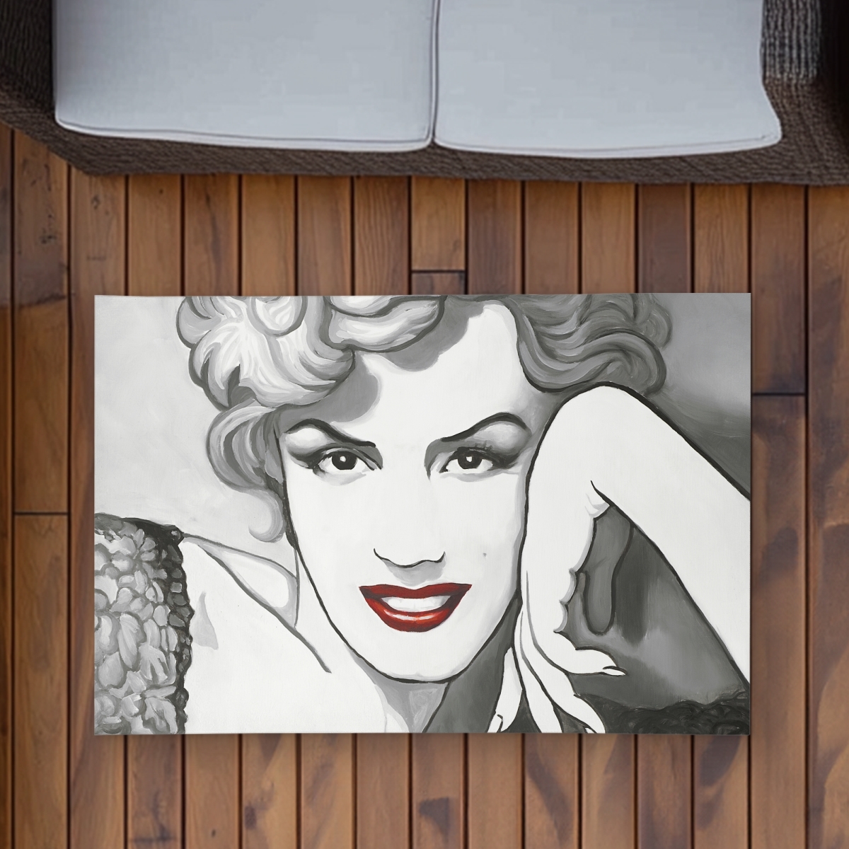 C1ROAR23X3DE4M 2 x 3 ft. Vintage Style Marilyn Monroe Outdoor Area Rug - Home Decor - Rectangle