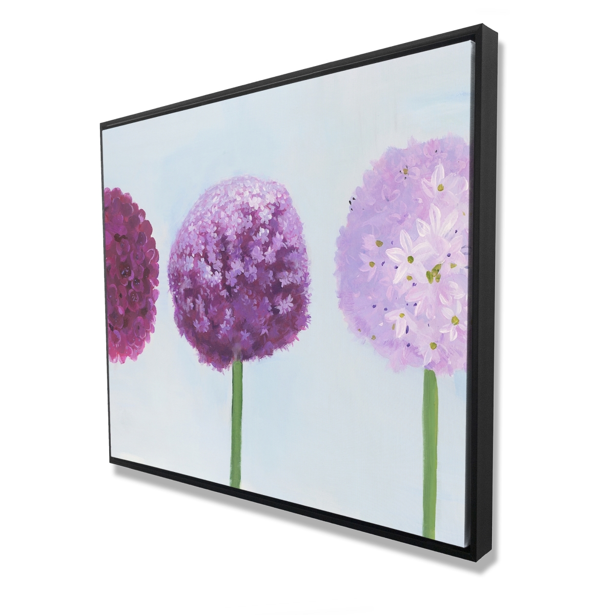 C1FC4860B6VCKJ 48 x 60 in. Dahlia Pompon - Romantic Pink Framed Canvas for Home Decor
