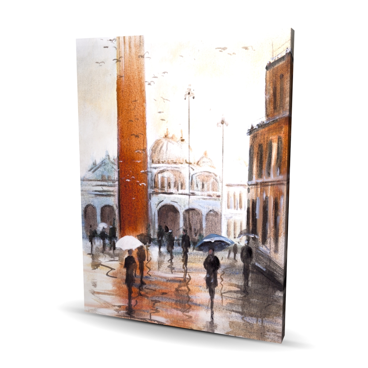 36 x 48 in. St Marks Square Venice Canvas - Illustrative Man Home Decor