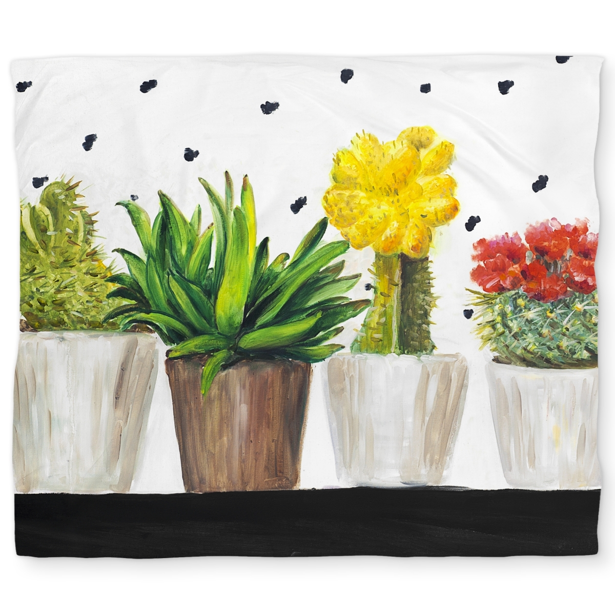C1DCKSW0ZCS12Q King Size Small Cactus & Succulents Duvet Cover - Romantic Decor