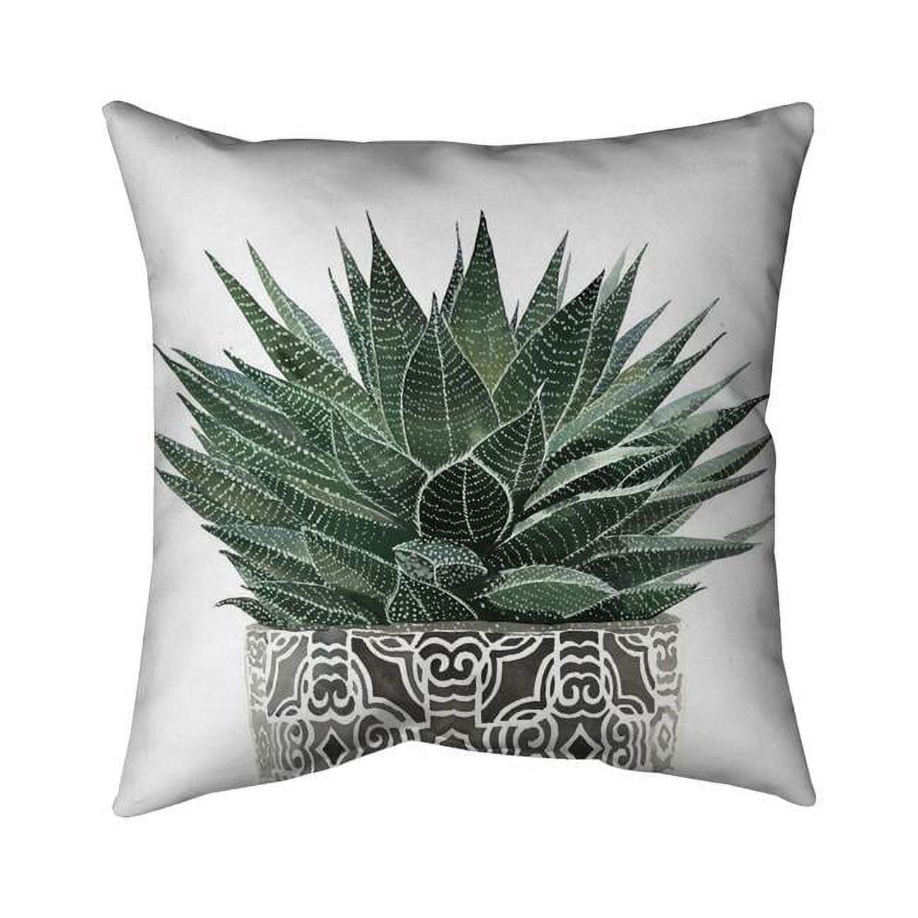 26 x 26 in. Zebra Plant Succulent-Double Sided Print Indoor Pillow