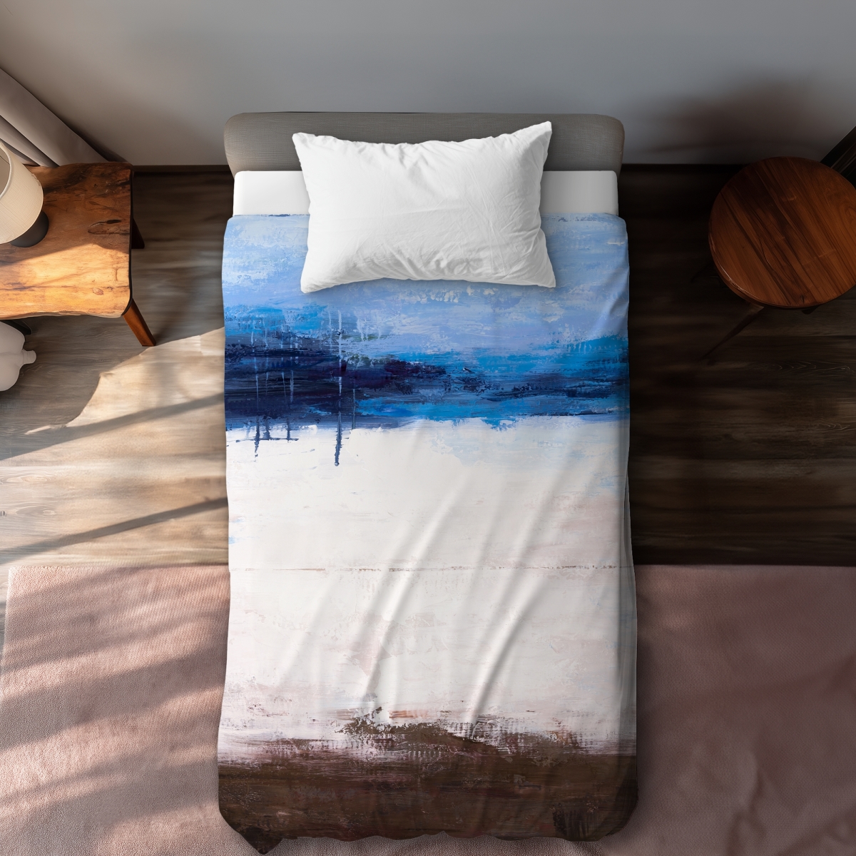 C1DCTSW0SOXEMH Twin Size Colors of the Beach Marine Sea Duvet Cover - Home Decor