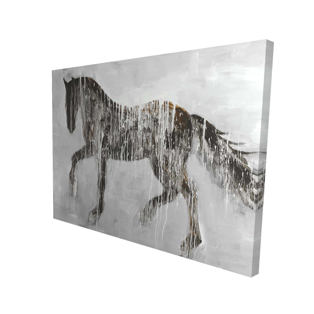 2080-3648-AN300 36 x 48 in. Horse Brown Silhouette - Canvas Home Decor for Animal Lovers