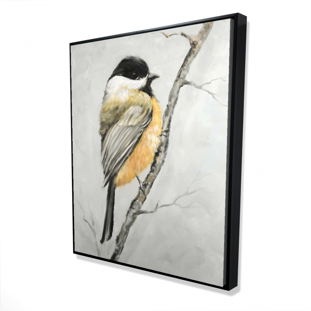 2081-6048-AN277 48 x 60 in. Small Coal Tit - Contemporary Animals Framed Canvas Decor