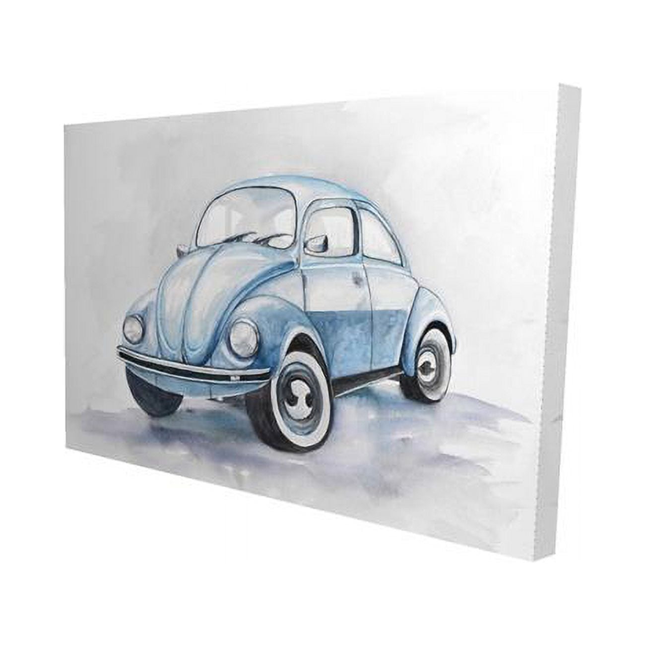20 x 30 in. Beetle Blue Car-Print on Canvas
