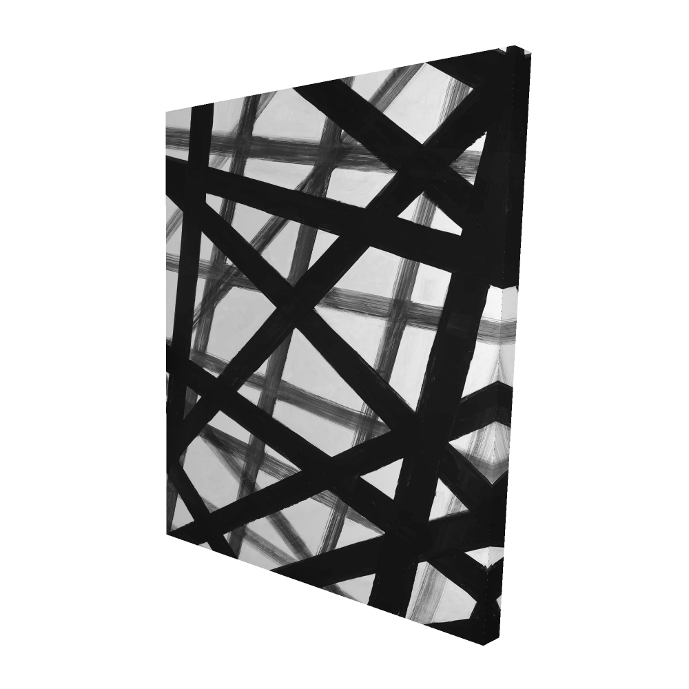 2080-6048-AB31 48 x 60 in. Abstract Bold Lines - Pattern Abstract Canvas for Home Decor