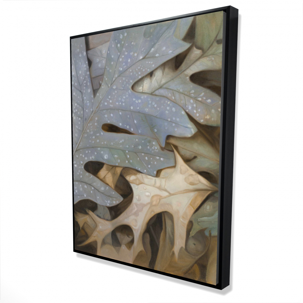 2081-4836-FL376 36 x 48 in. Autumn Leaves - Hyperrealist Framed Canvas for Home Decor