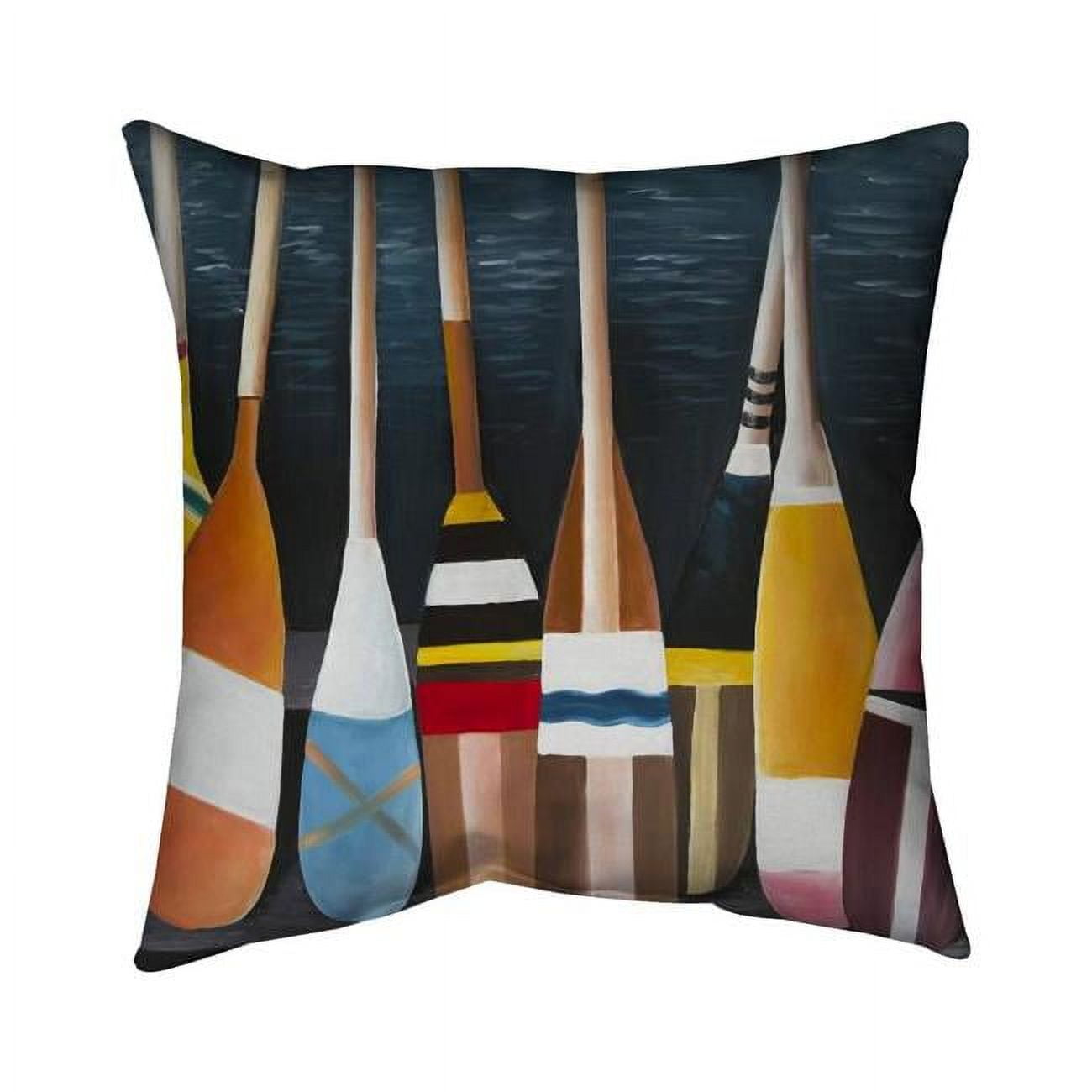 26 x 26 in. Colorful Paddles-Double Sided Print Indoor Pillow