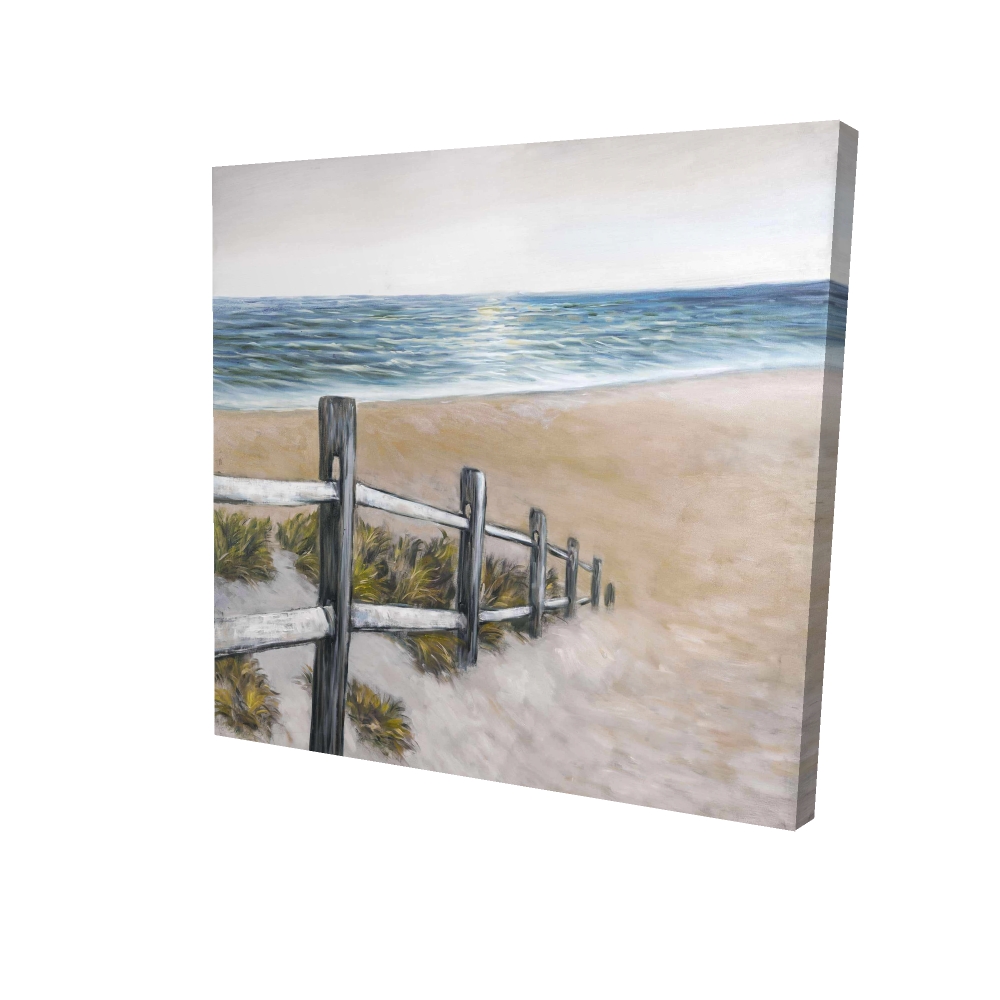 2080-3636-CO45-1 36 x 36 in. Soft Seaside - Coastal Waves Canvas for Home Decor