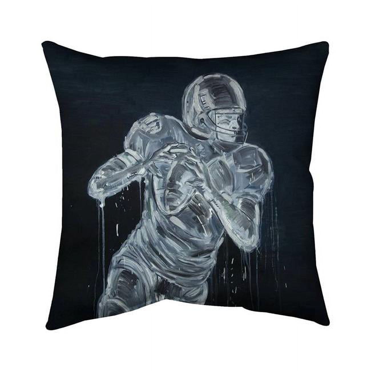 26 x 26 in. Football Player-Double Sided Print Indoor Pillow